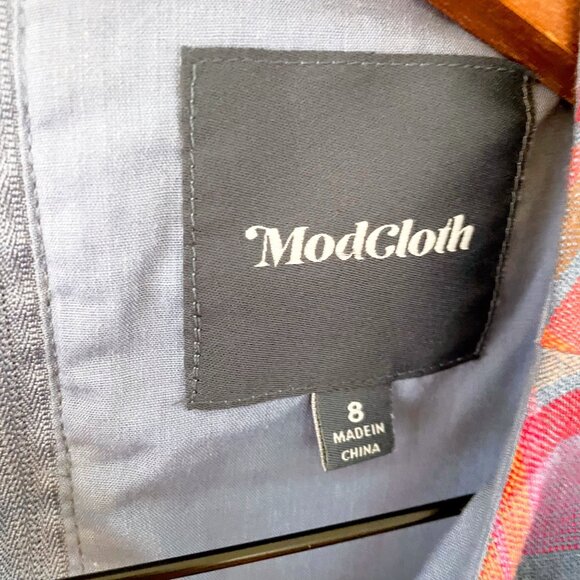 ModCloth Something Sixties Plaid Dress, Size 8 - Picture 4 of 5